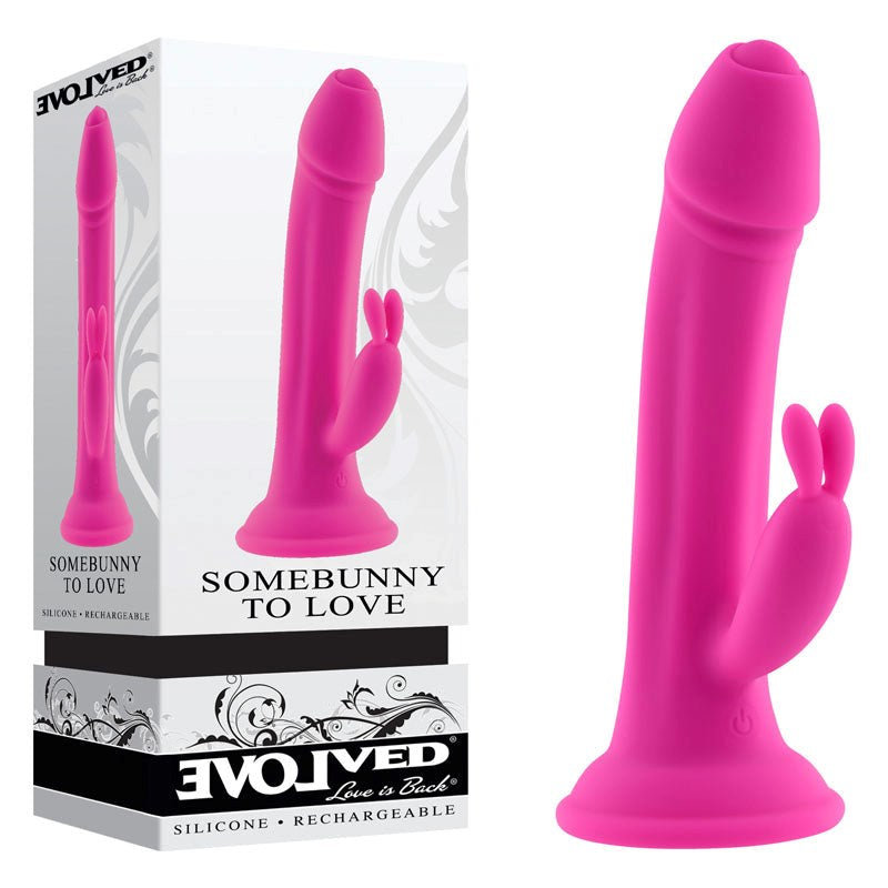 Evolved Somebunny To Love Pink Rabbit Vibrator with 10 Vibration Modes - - Rabbit Vibrators