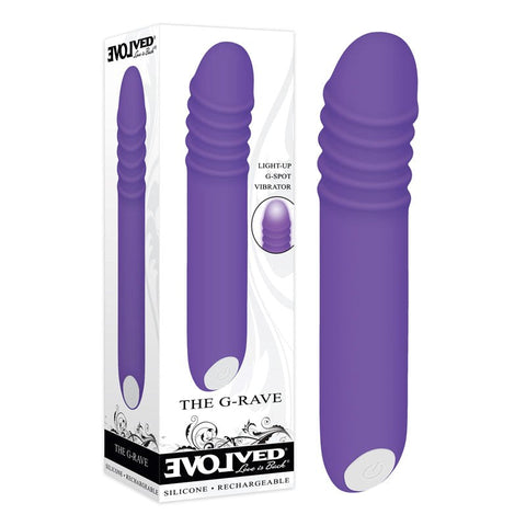 Evolved G Rave Purple G Spot Vibrator with 10 Patterns 3 Intensities - G-Spot Vibrators