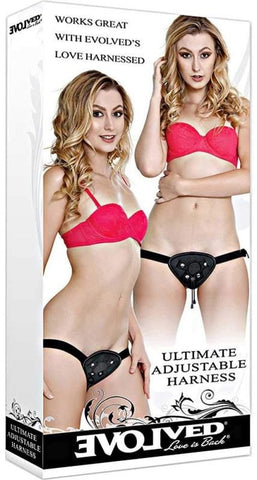 Evolved Ultimate Adjustable Harness for Couples Play with Dual Ring System - Strap On Sextoys