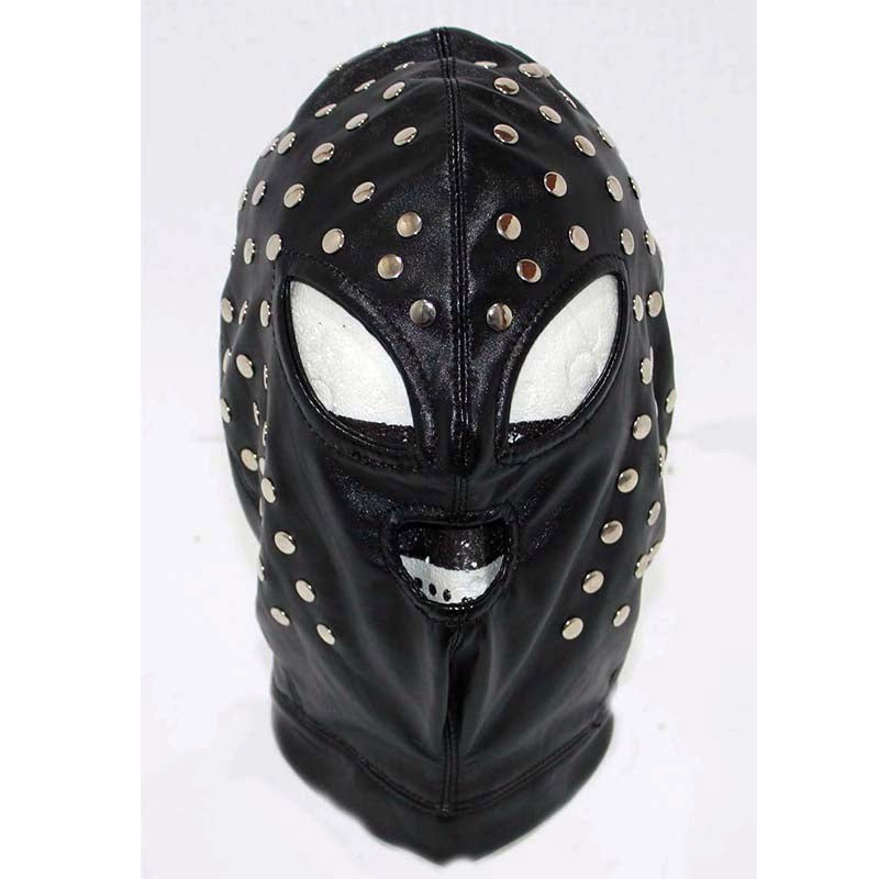 Extreme Leather Hood Studded AU Owned & Shipped - - Bondage Hoods