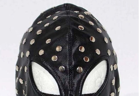 Extreme Leather Hood Studded - Bondage Hoods