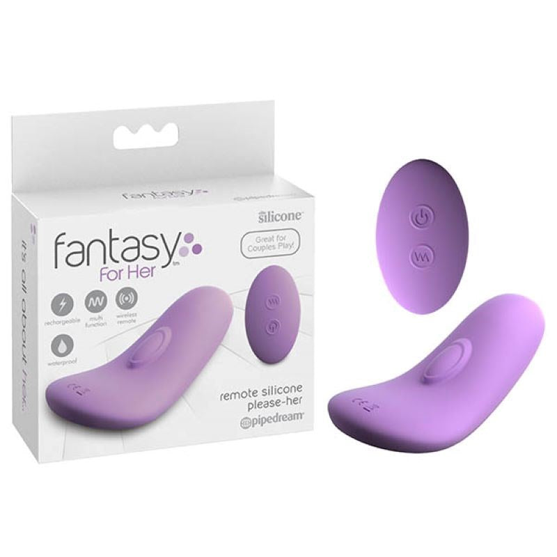 Pipedream Products Fantasy For Her Remote Silicone Please Her Clitoral Vibrator - - Remote Control Vibrators