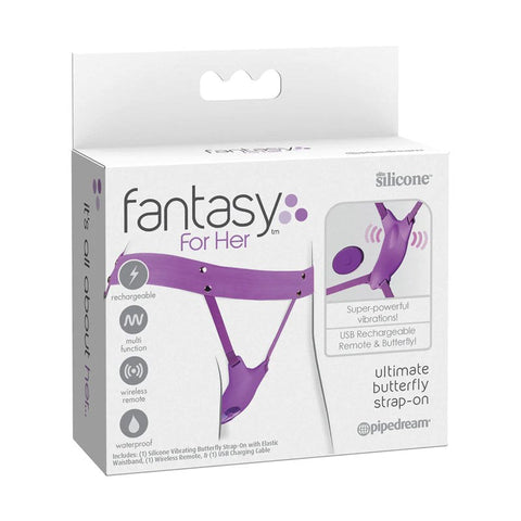 Pipedream Products Fantasy For Her Ultimate Butterfly Strap On Vibrator - Strap On Sextoys