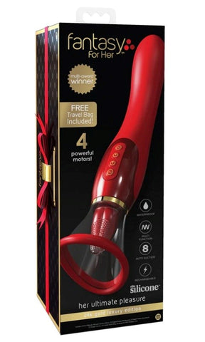 Pipedream Products Fantasy for Her Ultimate Pleasure 24K Gold Edition Vibrator - Clit Ticklers and Pulsators