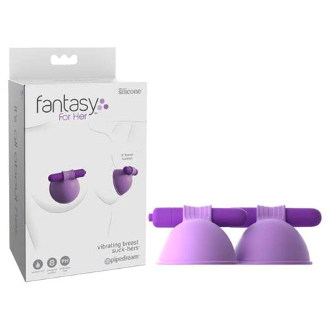 Fantasy For Her Vibrating Breast Suck Hers Clamps with Suction Stimulation - Nipple and Clit Clamps