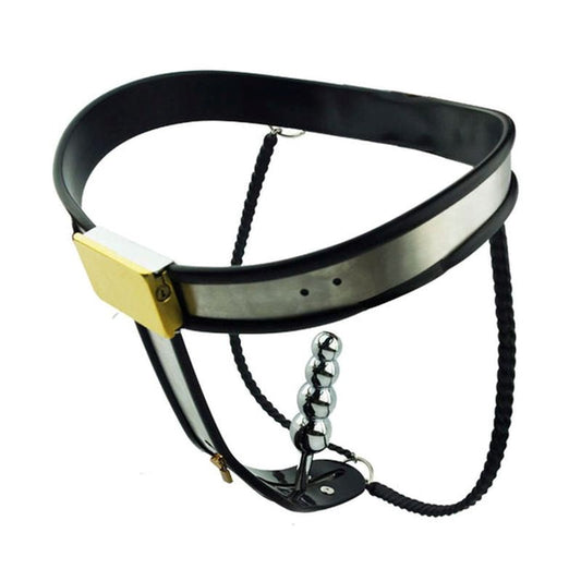 BDStyle Female Steel Chastity Belt & Plug Adjustable Steel Device - - Her Fetish