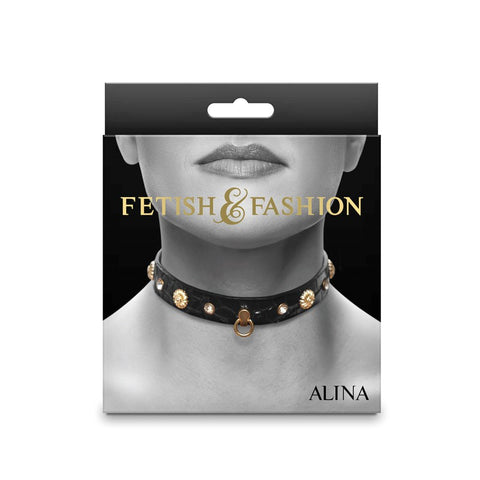 Fetish and Fashion Alina Submissive Collar Premium BDSM Accessory - Collars and Leads
