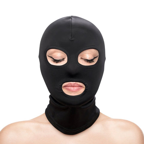 Fetish and Fashion Eyes & Mouth Hood Soft Stretchy Nylon BDSM Roleplay - Bondage Hoods