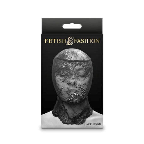 Fetish and Fashion Lace Hood Stretch Lace Sensory Deprivation Hood - Bondage Hoods