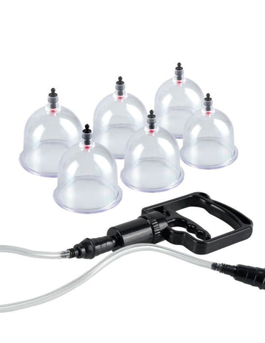 Pipedream Products Fetish Fantasy Beginners 6 Piece Cupping Set for Suction Play - Breast and Nipple Toys