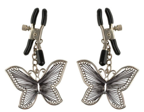 Fetish Fantasy Butterfly Shape Womens Nipple Clamps Adjustable Pressure - Nipple and Clit Clamps