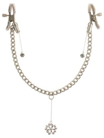 Fetish Fantasy Womens Crystal Nipple Clamps Adjustable Pressure Control - Nipple and Clit Clamps