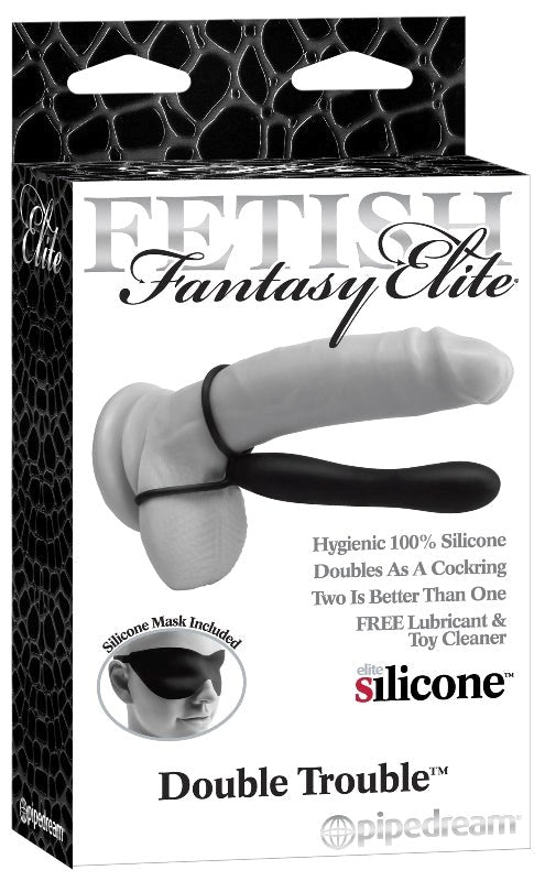 Pipedream Products Fetish Fantasy Elite Double Trouble Silicone Dildo Ring System - - Strap On Sextoys