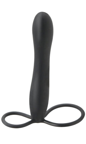 Pipedream Products Fetish Fantasy Elite Double Trouble Silicone Dildo Ring System - Strap On Sextoys