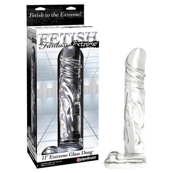 Pipedream Products Fetish Fantasy Extreme 11 Inch Realistic Glass Dong Premium Glass - - Realistic Dildos