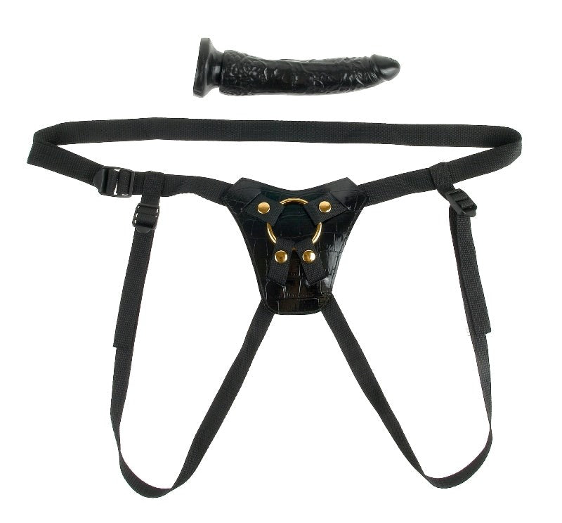 Pipedream Products Fetish Fantasy Gold Designer Strap On Dildo Premium Kit - - Strap On Sextoys