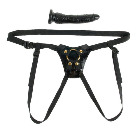 Pipedream Products Fetish Fantasy Gold Designer Strap On Dildo Premium Kit - Strap On Sextoys