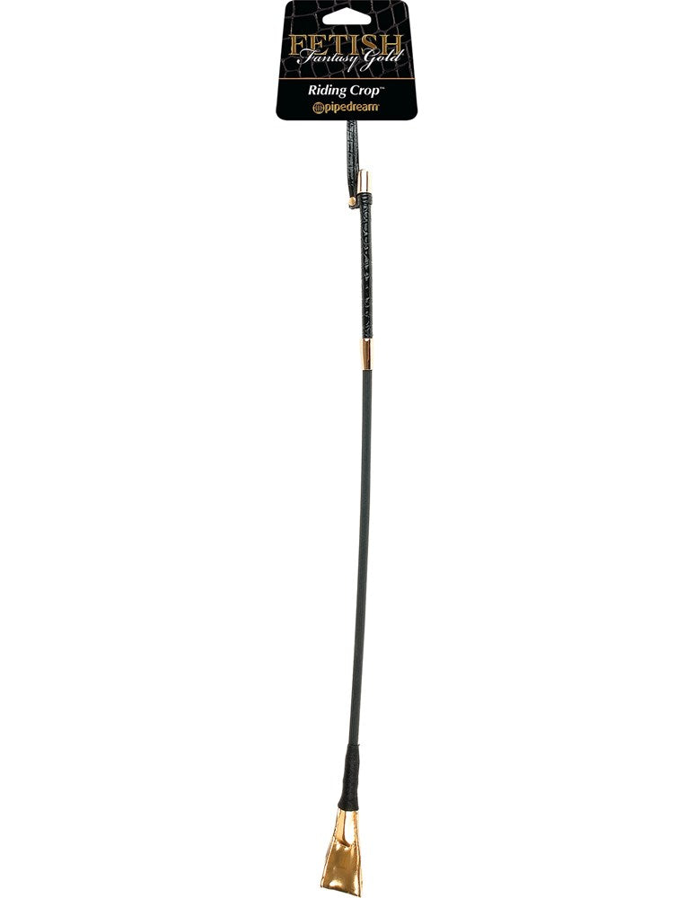Fetish Fantasy Gold Riding Crop Black Daily Cock Ring Deal - - Whips And Crops