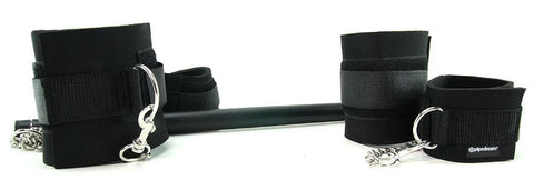 Pipedream Fetish Fantasy Hogtie Bondage Bar with Adjustable Restraint System - Cuffs And Restraints
