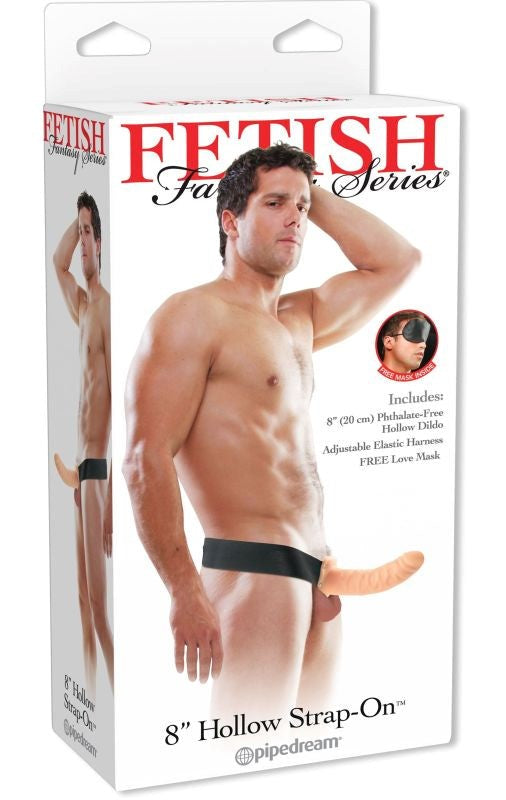 Pipedream Products Fetish Fantasy Hollow 8 Inch Strap On Realistic Dildo - - Strap On Sextoys