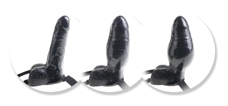Pipedream Products Fetish Fantasy Inflatable Vibrating 6 inch Strap On Dildo - - Strap On Sextoys