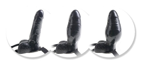 Pipedream Products Fetish Fantasy Inflatable Vibrating 6 inch Strap On Dildo - Strap On Sextoys