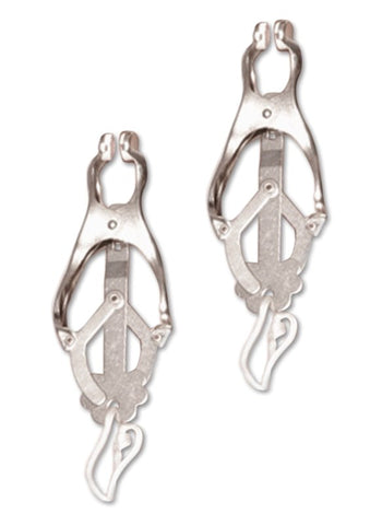 Pipedream Products Fetish Fantasy Japanese Nipple Clover Clamps Spring Loaded - Nipple and Clit Clamps