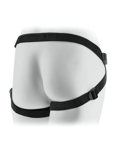 Pipedream Products Fetish Fantasy Leather Lovers Strap On Harness Black - Strap On Sextoys
