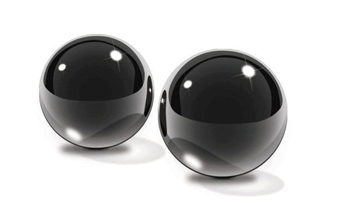 Pipedream Products Fetish Fantasy Limited Edition Black Glass Ben Wa Balls - Love Eggs and Kegel Exercisers