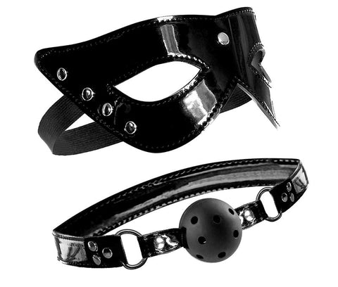 Pipedream Products Fetish Fantasy Limited Edition Masquerade Mask and Ball Gag - Masks And Blindfolds