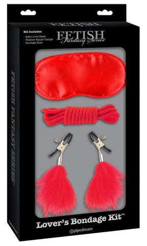 Fetish Fantasy Lovers Bondage Play Sex Kit Red - Bondage Kits