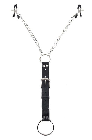 Fetish Fantasy Series Nipple Clamps and Cock Ring Set with Adjustable Intensity - Nipple and Clit Clamps