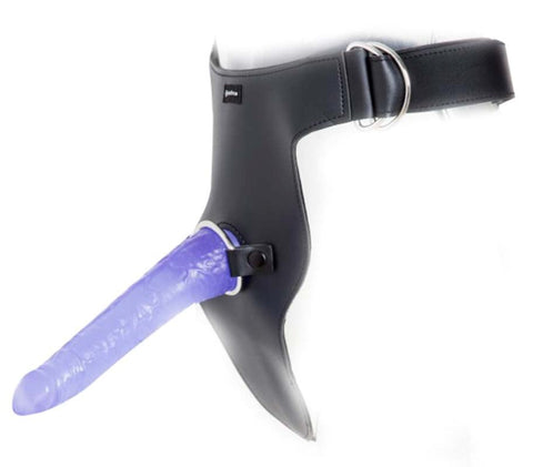 Pipedream Products Fetish Fantasy Plus Size Strap On with Leather Harness - Strap On Sextoys