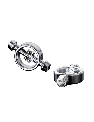 Fetish Fantasy Series Womens Magnetic Nipple Clamps Steel Jeweled Design - Nipple and Clit Clamps