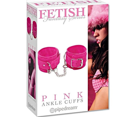 Pipedream Products Fetish Fantasy Series BDSM Play Pink Ankle Cuffs Premium - Cuffs and Restraints