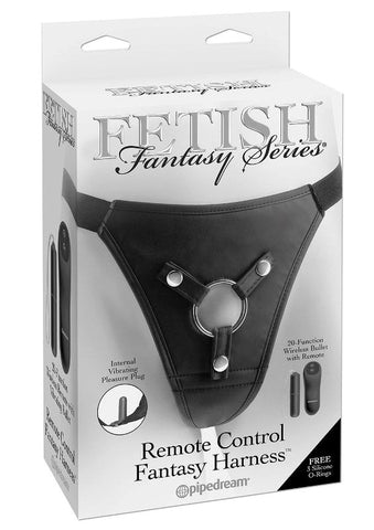 Pipedream Remote Control Fantasy Harness with 20 Function Vibrating Bullet - Strap On Sextoys