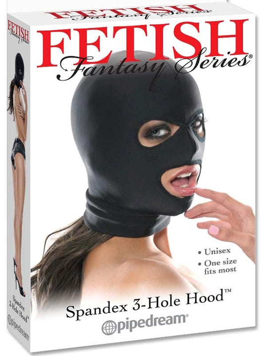 Fetish Fantasy Spandex 3 Hole Hood No Guess Sex Aids - - Bondage Hoods