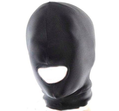 Fetish Fantasy Spandex Open Mouth Bondage Hood - Bondage Hoods