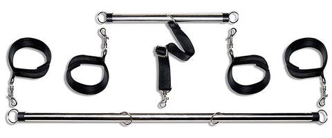 Pipedream Fetish Fantasy Spread Em BDSM Bar and Cuff Set with Restraints - Spreaders and Hangers