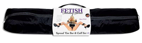 Pipedream Fetish Fantasy Spread Em BDSM Bar and Cuff Set with Restraints - Spreaders and Hangers