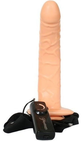 Pipedream Products Fetish Fantasy 10 Inch Vibrating Hollow Strap on Dildo - Strap On Sextoys