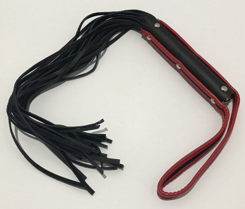 Hells Couture Premium Leather BDSM Whip with Wrist Loop Control - Whips And Crops
