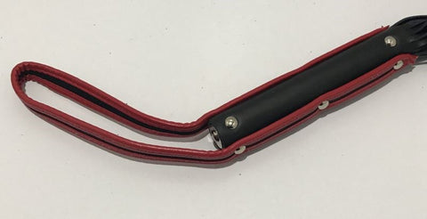 Hells Couture Premium Leather BDSM Whip with Wrist Loop Control - Whips And Crops