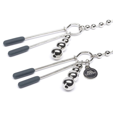 Love Honey Fifty Shades Darker At My Mercy Beaded Chain Nipple Clamps - Nipple and Clit Clamps