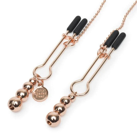 Fifty Shades Freed All Sensation Nipple and Clitoral Chain with Adjustable - Nipple and Clit Clamps