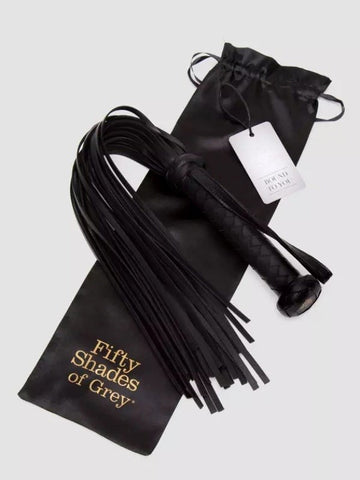 Love Honey Fifty Shades Vegan Leather BDSM Flogger for Impact Play - Whips And Crops