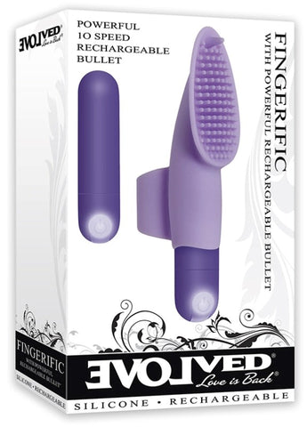 Evolved Fingerific Powerful Rechargeable Clit Stimulator Textured Surface - Personal Massagers