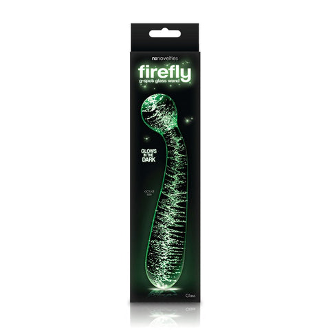 NS Novelties Firefly Glass G Spot Wand Glow in the Dark Premium Borosilicate - Glass Sex Toys