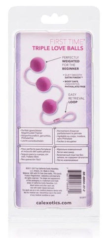 California Exotics First Time Love Balls Triple Lover Pink Kegel Trainer - Personal Massagers