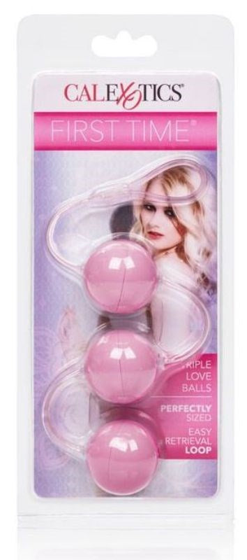 California Exotics First Time Love Balls Triple Lover Pink Kegel Trainer - - Personal Massagers